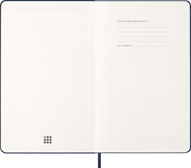 Moleskine Wochenagenda – 1 Woche/1 Seite, gebunden, 13 × 21 cm, 2026, Saphirblau, FSC