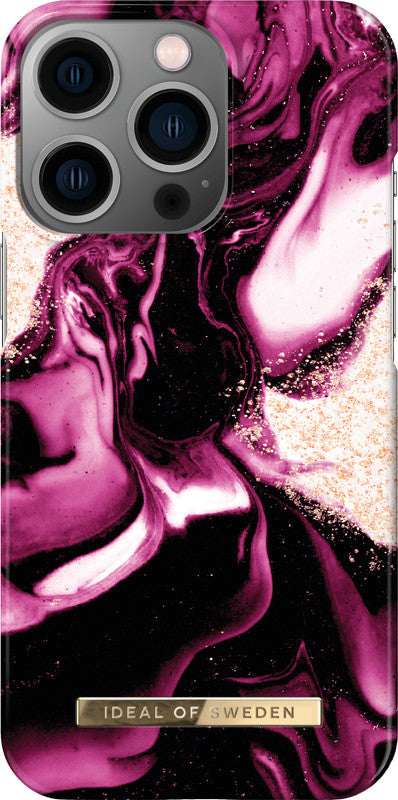 Ideal of Sweden – Backcover Designer – für Apple iPhone 13 Pro – Golden Ruby Marble