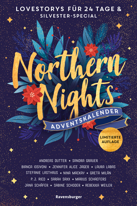 Ravensburger Adventskalender-Buch Northern Nights, Karton, Mehrfarbig, 14 × 21 cm – Kurzgeschichten aus Norwegen