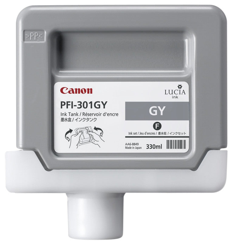 Canon Tintenpatrone PFI301GY, grau – für Inkjetdrucker/Multifunktionsgeräte