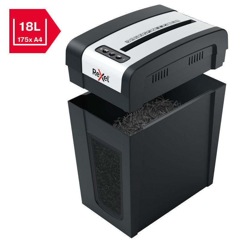 Rexel Secure MC6-SL Slimline – Aktenvernichter, DIN P-5, Mikroschnitt 2 × 15 mm, 6 Blatt, 18 l, A4