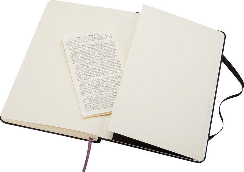 Moleskine Notizbuch, 130 × 210 mm, liniert, Leimbindung, Hardcover, 240 Seiten, 70 g/m² – schwarz