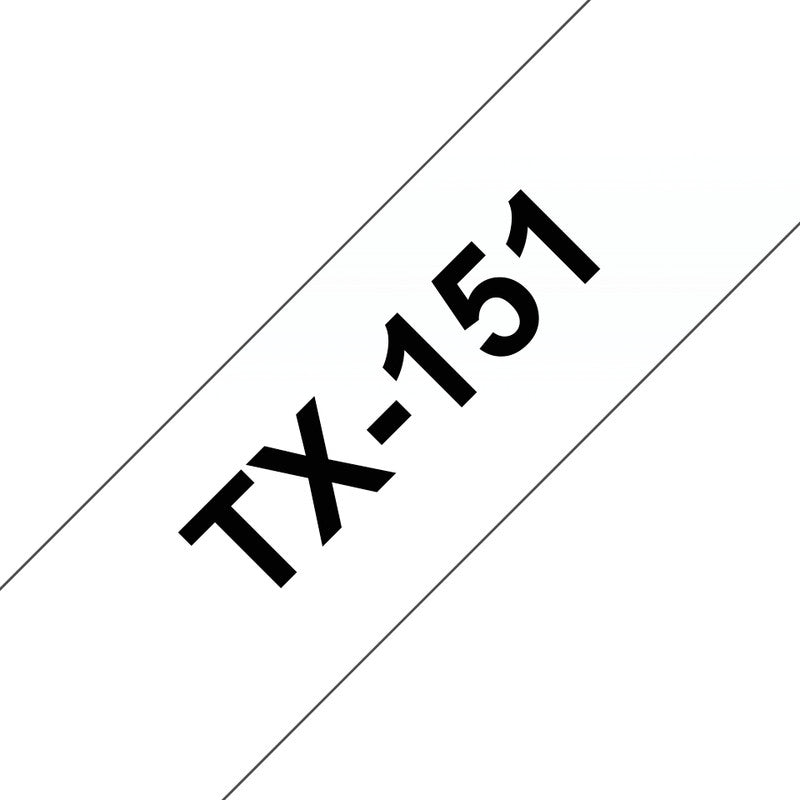 Brother Schriftband – 24 mm × 15 m, transparent, schwarz