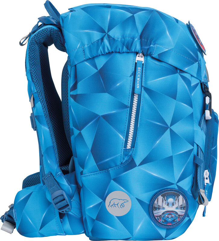 Beckmann Classic Schulrucksack 1st – Blue Lightning – 22 l – aus recycelten PET-Flaschen