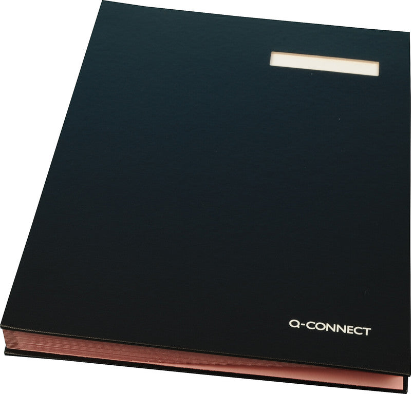 Q-connect Register – A4, 20-teilig, Karton, schwarz, mit Beschriftungsstreifen, PP-kaschiert