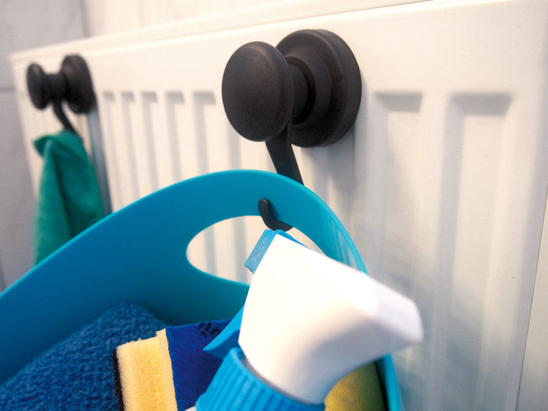 MAUL Magnet mit Karussell-Haken – ABS-Kunststoff, schwarz – 1er-Pack