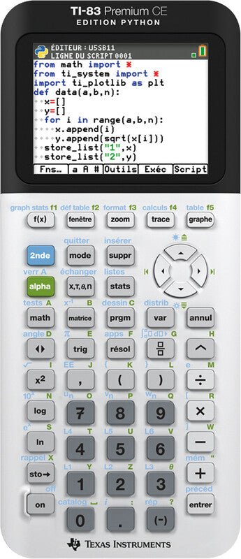 Texas Instruments Taschenrechner TI-83 Premium CE Python Edition – 10-stellig, Farbdisplay, Akku, 87×192×20 mm