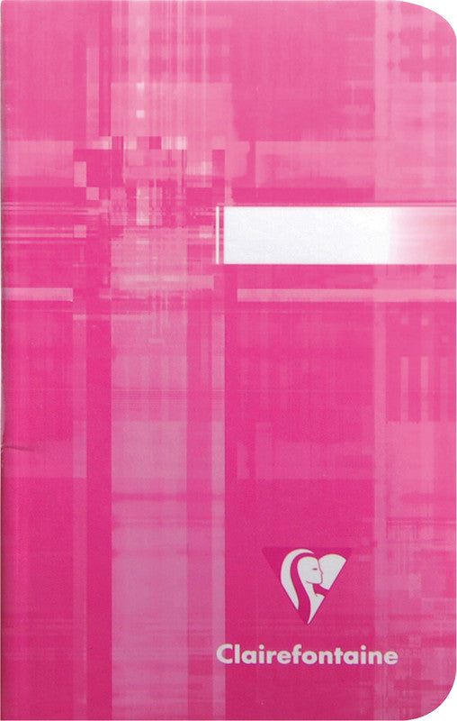 Clairefontaine Notizheft, 90 × 140 mm, kariert 5 mm, Klammerheftung, Karton, 96 Seiten, 90 g/m² – sortiert