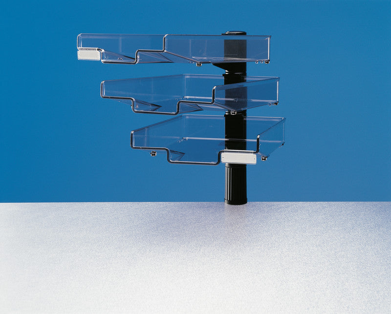 Hansa Briefkorb – Kunststoff, für A4, mit Griffausschnitt, hochglänzend, schwarz, B 240 × H 410 × T 340 mm