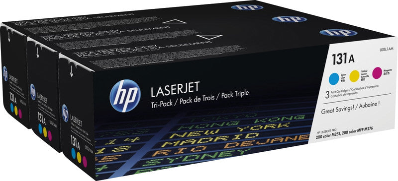HP Toner-Multipack 131A – C/M/Y, 1800 Seiten