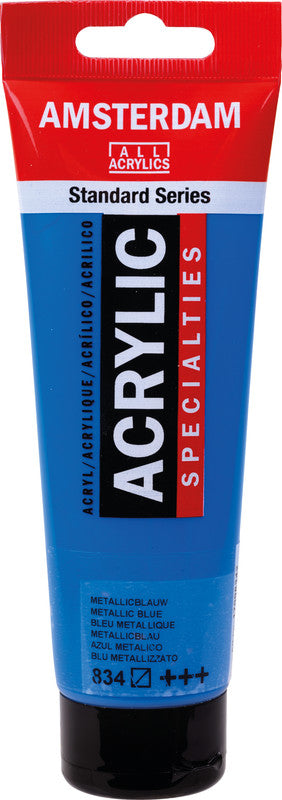Royal Talens Amsterdam – Acrylic Standard – Acrylfarbe – Blau Metallic, 120 ml