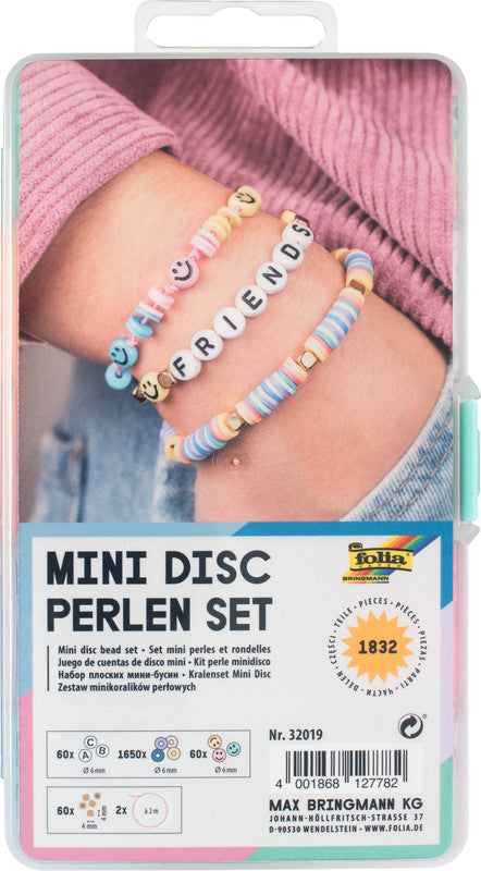 Folia Perlenmischung, Acryl – mehrfarbig – Ø 4–6 mm – 1'832 Stk. – Mini Disc