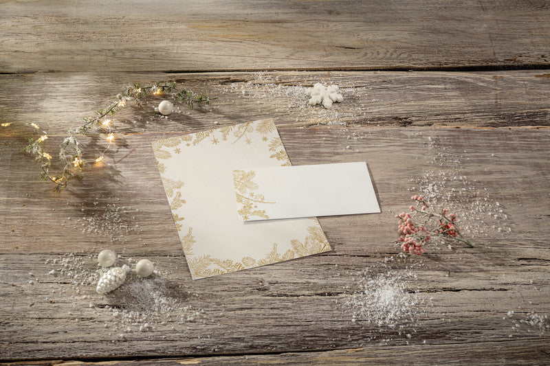 Sigel Motivpapier – A4, 90 g/m², mehrfarbig, Golden Christmas – für Inkjet/Laser/Kopierer – FSC – 100 Blatt