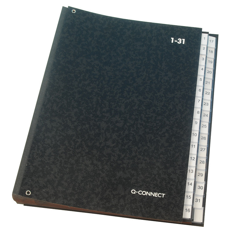 Q-connect Sammelmappe für A4, Karton, schwarz