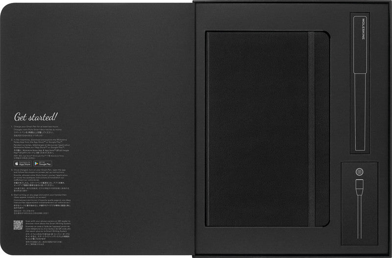 Moleskine Notizbuch – 135 × 210 mm – Liniert – 176 Seiten – 100 g/m² – Hardcover, Gummiband, Einstecktasche