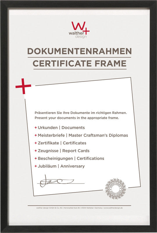 Walther Design Wechselrahmen Stuhl, Kunststoff, Schwarz, 21 × 29,7 cm, mit Aufhänger – eco:plus