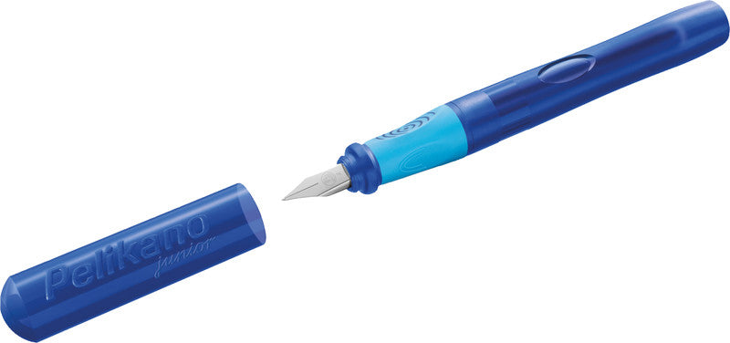 Pelikano junior – Federspitze A – für Rechtshänder – blau – Patronen