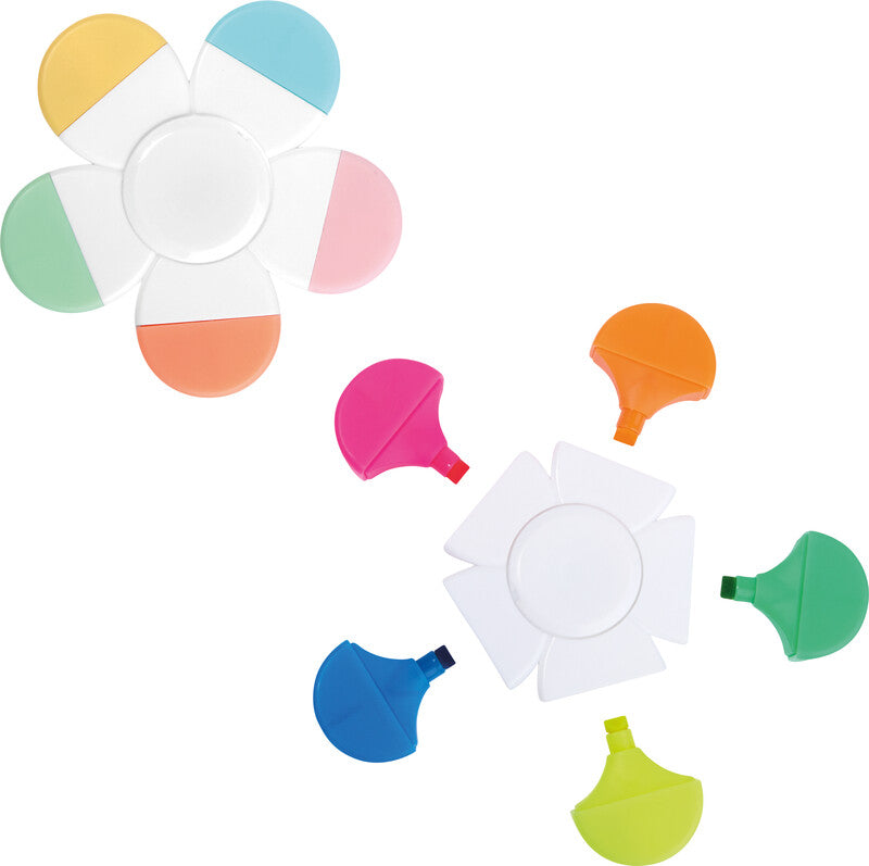 Trendhaus Good Feelings Textmarker Set 5 Neonfarben – Keilspitze, 4 mm