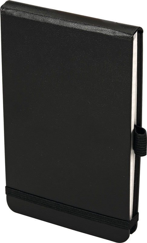 Biella Notizbuch A6, kariert, Fadenheftung, 160 Seiten, perforiert, 80 g/m² – schwarz