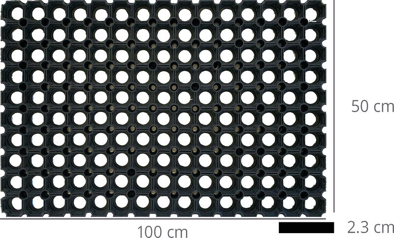 Velcoc Schmutzfangmatte – Teppich, Kautschuk, schwarz, 1 Stk., 50 × 2,3 × 100 cm