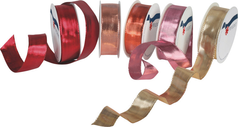 Präsent Seidenband – Devon (Weihnachten) – Seide, 25 mm × 3 m – sortiert
