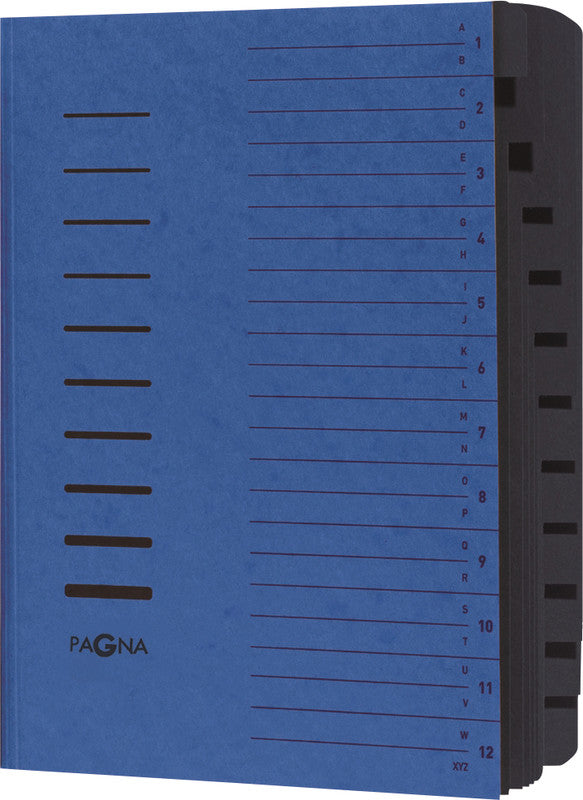 Pagna Sammelmappe für A4, Karton, blau, mit Gummizug