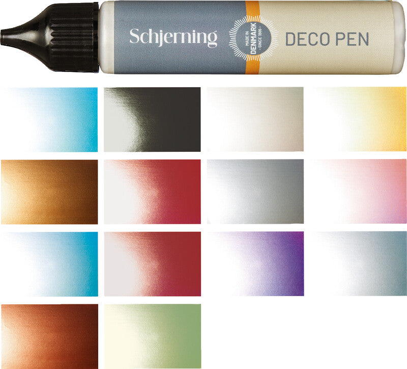 Schjerning Perlenstift – Perlenstifte – silberner Perleffekt, 28 ml, für Papier, Textilien & Keramik