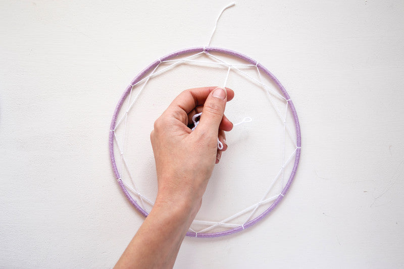 Deko-Ring, Metall, Weiss, Ø 20 cm, Drahtstärke 3 mm