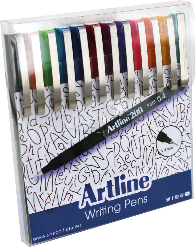 Artline Fineliner 200 – 12er-Set – 0,4 mm – sortiert