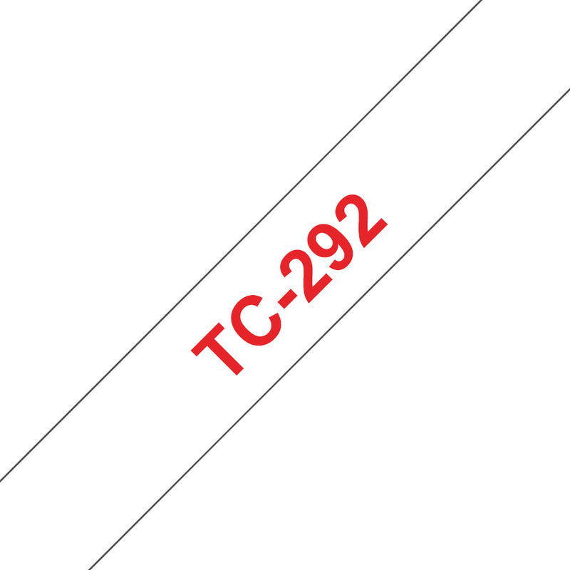 Brother Schriftband – 9 mm × 7,7 m, weiss, rot