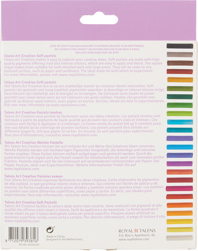 Talens Soft Pastelle – 24 Stk., Kartonetui