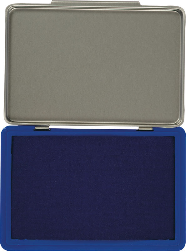 Q-CONNECT Stempelkissen – Tintenfarbe: Blau, Metall, 110 × 70 mm