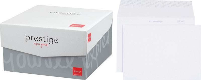 ELCO Couvert C5 (229 × 162 mm), ohne Fenster, haftklebend (Optifix), weiss, 120 g/m² – 250 Stk.