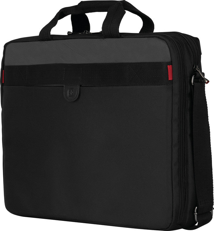 Wenger/SwissGear Wenger Legacy Notebook-Tasche – 12 l, Aufsteckfunktion, Stoßschutz, Polyester, Schwarz/Grau