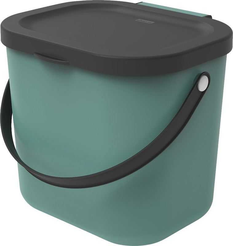 Rotho Recyclingbox Albula – 6 l – Kunststoff, rechteckig – Mistelgrün