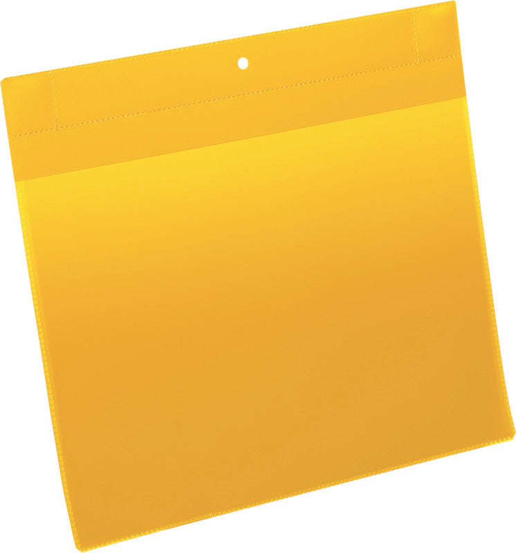 Durable Magnetische Kennzeichnungstasche – A4 quer – Gelb – 10er-Pack