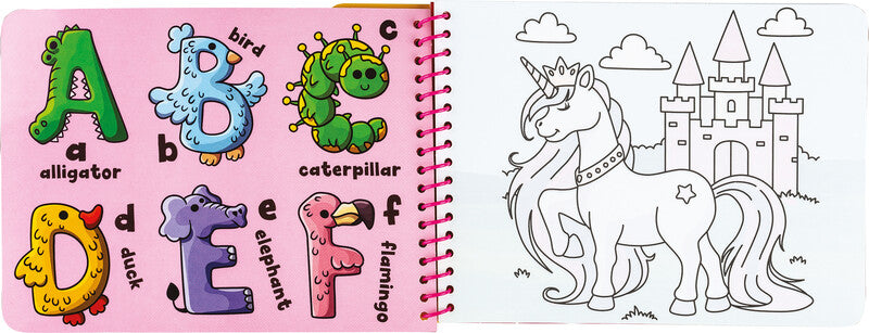 Centrum Malbuch Einhorn – 15 × 20 cm – 5 Seiten – Spiralbindung