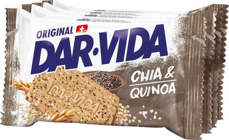 DAR-VIDA Cracker – Chia & Quinoa, vegan, 4 × 46 g (184 g)