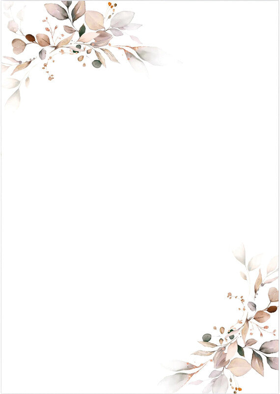 Herbin Design-Papier, Eukalyptus, satiniert, Rosa, A4, 90 g/m², mit Linienblatt, 50 Blatt, FSC