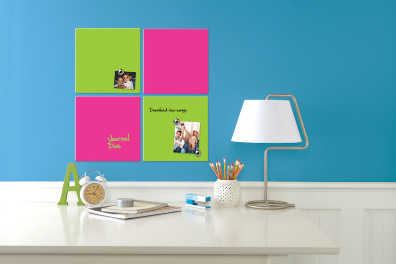 Rexel Whiteboard – 36 × 36 cm, matt, magnetisch, Wandmontage, inkl. GlowWrite-Marker, Magnete, Montagesatz