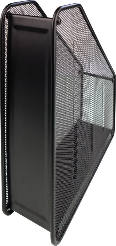 Helit Stehsammler – Stahl, ohne Beschriftungsfeld, schwarz, 80×290×315 mm