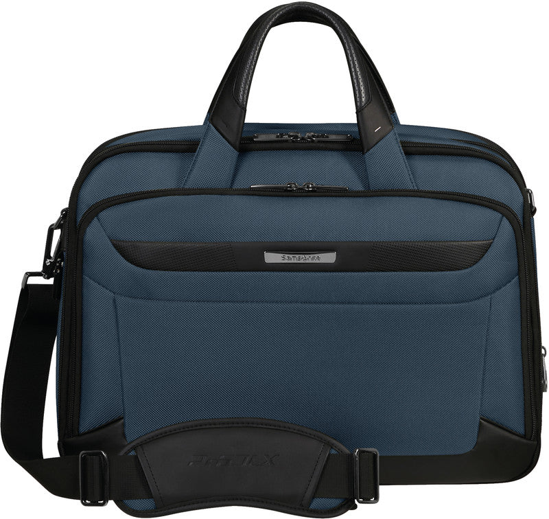 Samsonite Pro-DLX 6 Notebook-Tasche – für Notebooks bis 15,6", 16/23 l, RFID-Fach, USB-Port, Nylon, blau