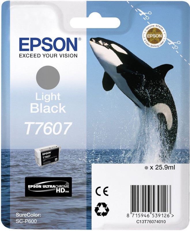 Epson Tintenpatrone T7607, Grau, 25,9 ml