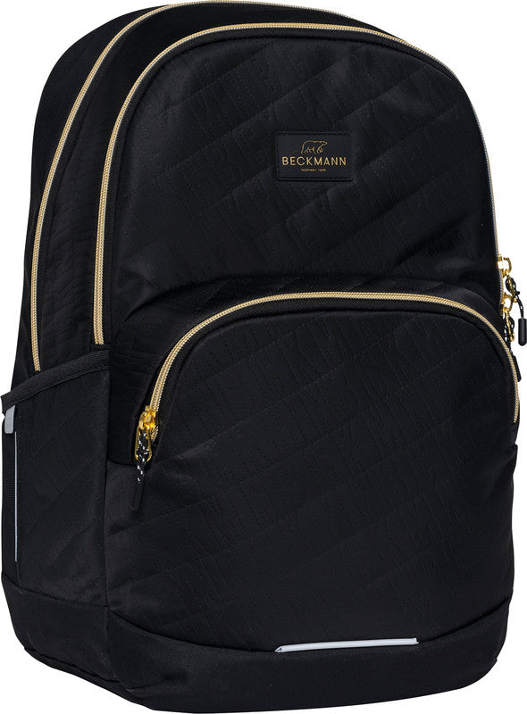 Beckmann Junior Sport Rucksack – Schwarz Gold – aus recycelten PET-Flaschen (rPET)