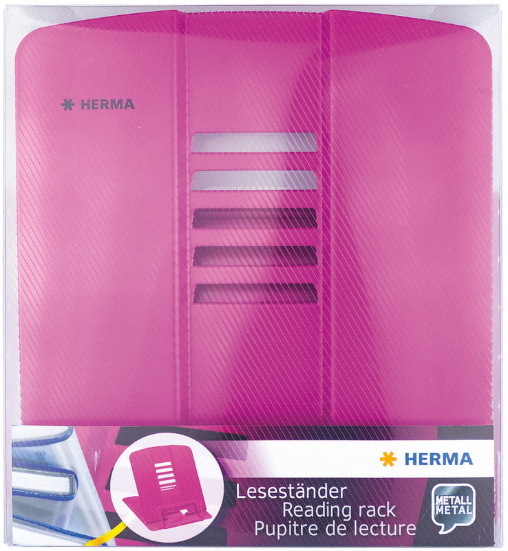 HERMA Leseständer – Metall, Pink, 198 × 190 mm