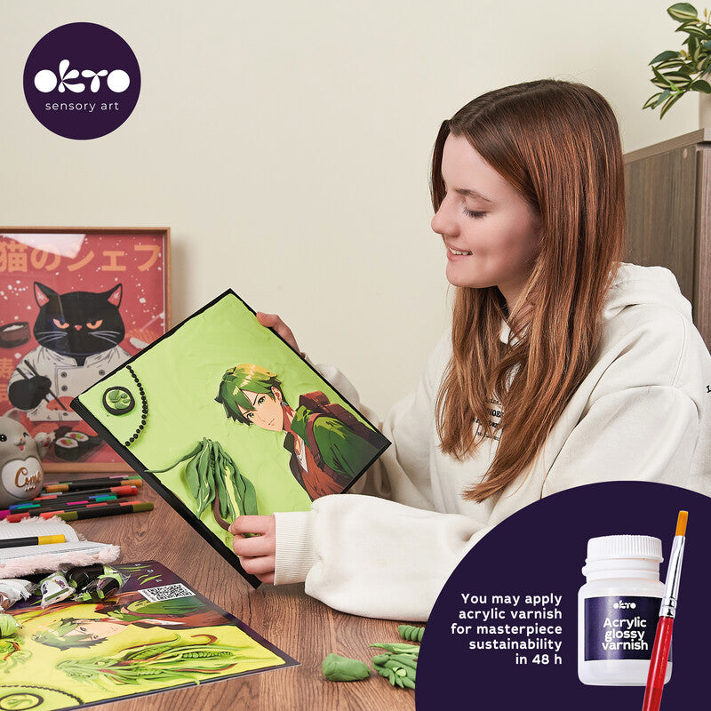 Okto sensory art Modelliermasse-Set 3D Painting Manga – ab 10 Jahren – 290 × 290 mm