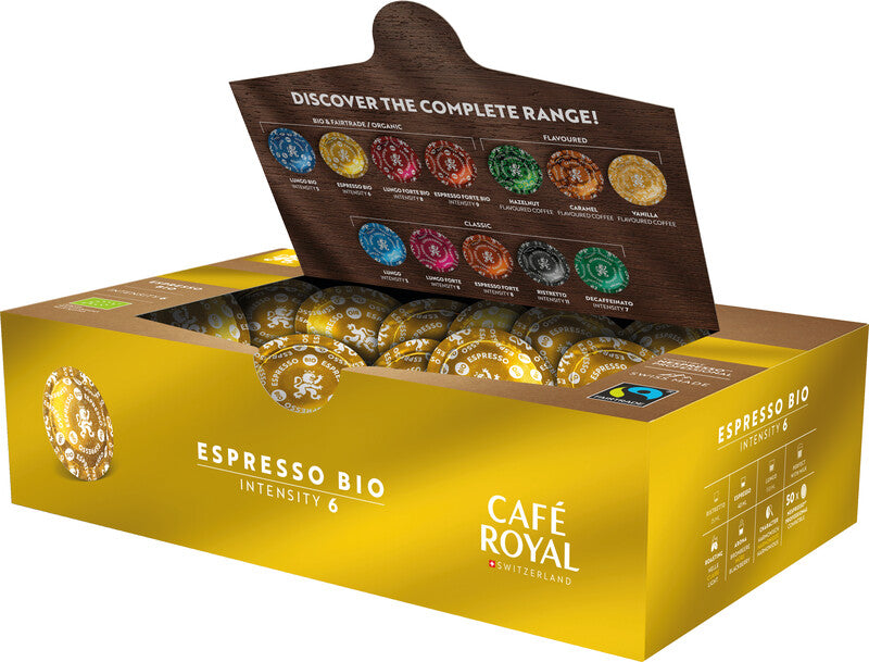 Café Royal Kaffeepad – Espresso Bio, Nespresso kompatibel, 50 Pads