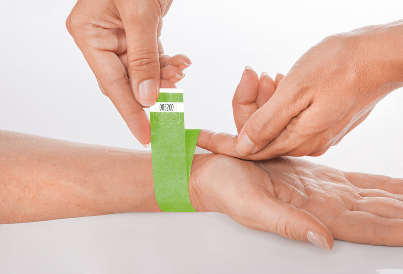 Sigel Event-Armband – 25 × 255 mm, Neongrün, Kunststoff, fortlaufend nummeriert – 120 Stk