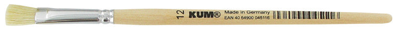 Kum Pinsel – braun, Schweinsborsten, Länge 180 mm, für Gouache, Zeichenkohle, Farbstifte (u. a.)
