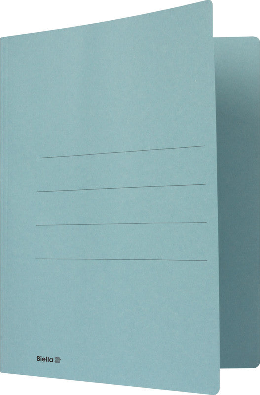 Biella Schnellhefter – A4, Karton, Blau, Beschriftungslinien, 240 g/m²